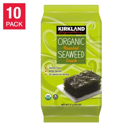 Algas asadas orgánicas exclusivas de Kirkland, 0,6 oz, 10 unidades  | importado de USA