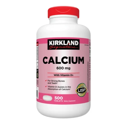 Kirkland Signature Calcio 600 mg. con Vitamina D3, 500 Comprimidos | importado de USA