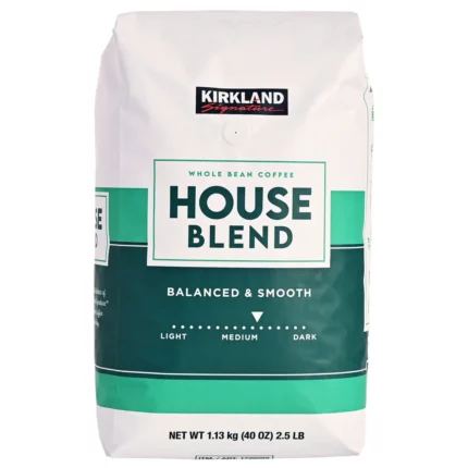 Kirkland Signature House Blend Whole Bean Coffee, Medium Roast, 2.5 lbs | importado de USA