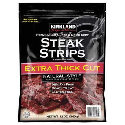 Kirkland Signature Premium Extra Thick Steak Strips, 12 oz | importado de USA