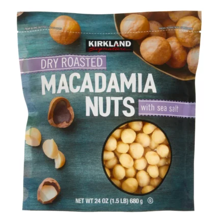 Nueces de macadamia asadas en seco exclusivas de Kirkland, 1,5 libras | Importado de USA