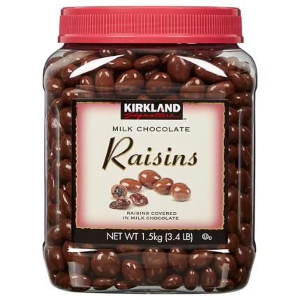Pasas exclusivas de Kirkland, chocolate con leche, 3,4 lb | importado de USA