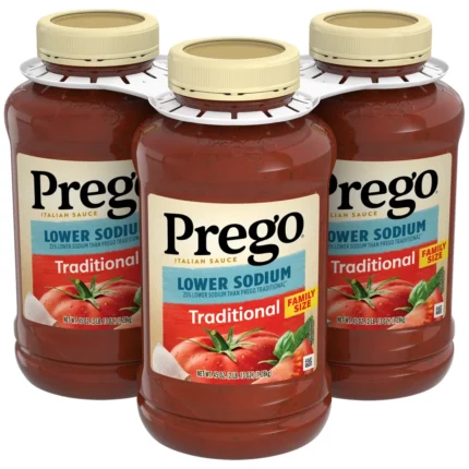 Prego, Pasta Sauce Low Sodium 45 oz, 3-Count | importado de USA