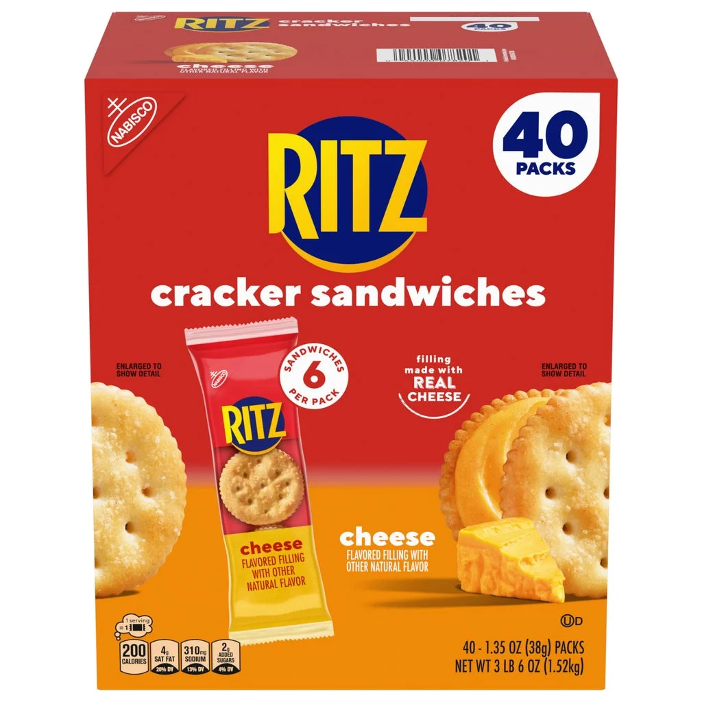 Sándwiches de galleta RITZ, queso, 40 unidades | importado de USA