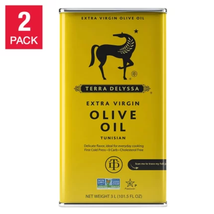 Terra Delyssa First Cold Press Extra Virgin Olive Oil 3L, Tin, 2-count | importado de USA