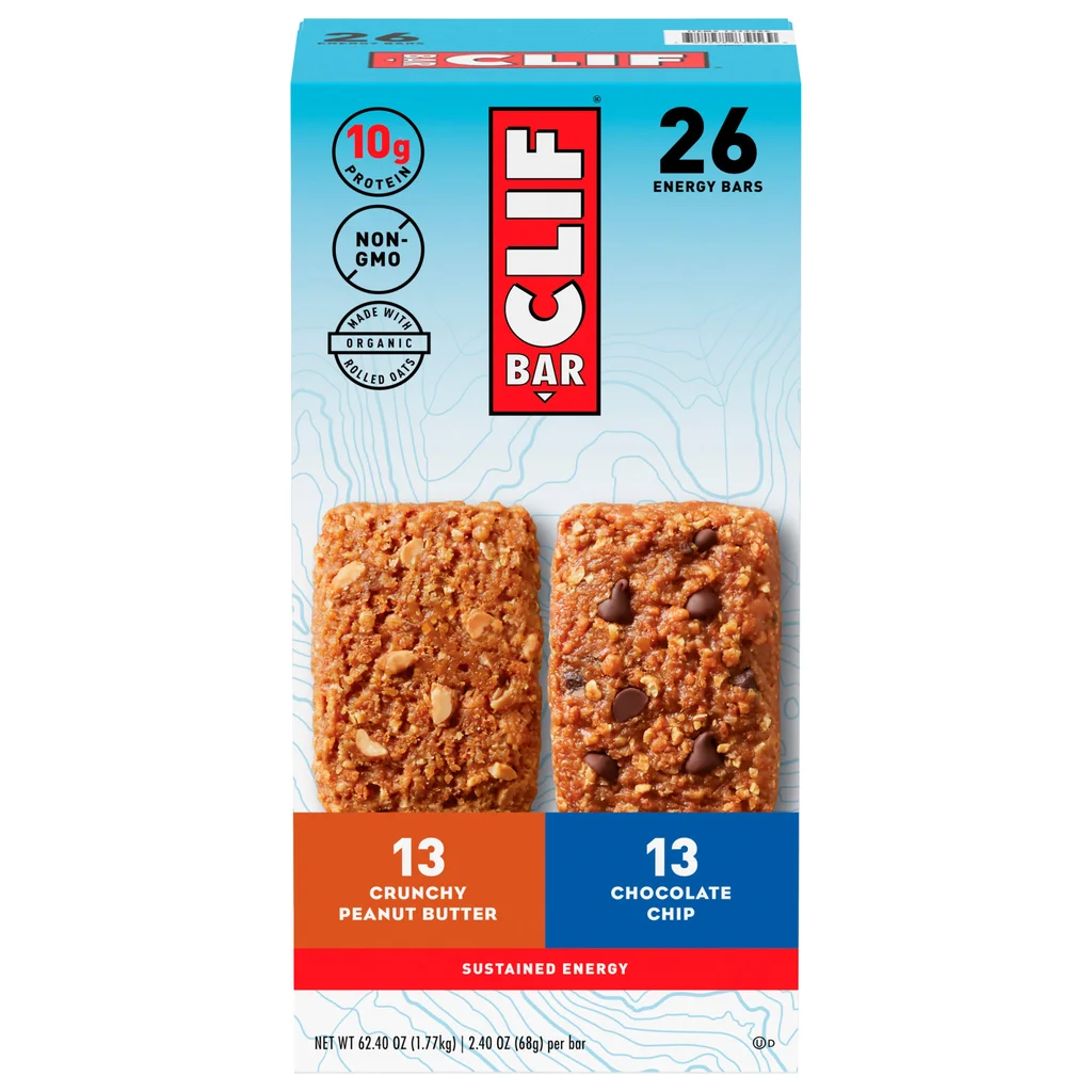 Barra de energía CLIF BAR, paquete variado, 2.4 oz, 26 unidades | importado de USA