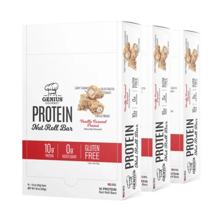 Barra de proteínas Genius Gourmet, barra de tuercas enrolladas, 30 unidades | importado de USA