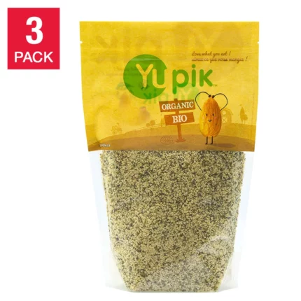 Paquete de 3 corazones de cáñamo con cáscara orgánica Yupik de 2,2 lb | importado de USA
