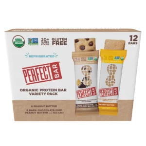 Perfect Bar Refrigerated Organic Protein Bar, Variety, 12-count
