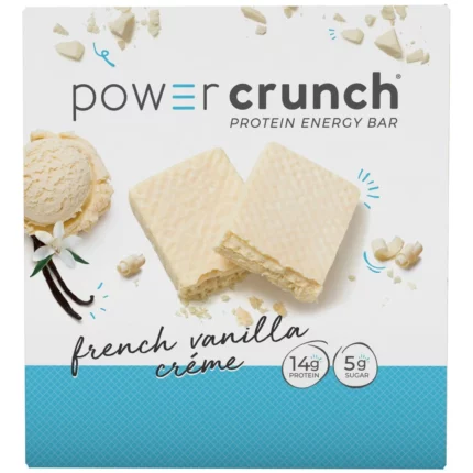 Power Crunch Protein Energy Bar, vainilla francesa, 1,4 oz, 12 unidades | importado de USA