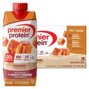 Premier 30g Protein PLUS Batidos de soporte energético e inmunológico, caramelo, 11 fl oz, paque