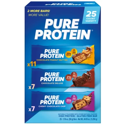 Pure Protein Bars, Variety Pack, 1.76 oz, 25-count | importado de USA